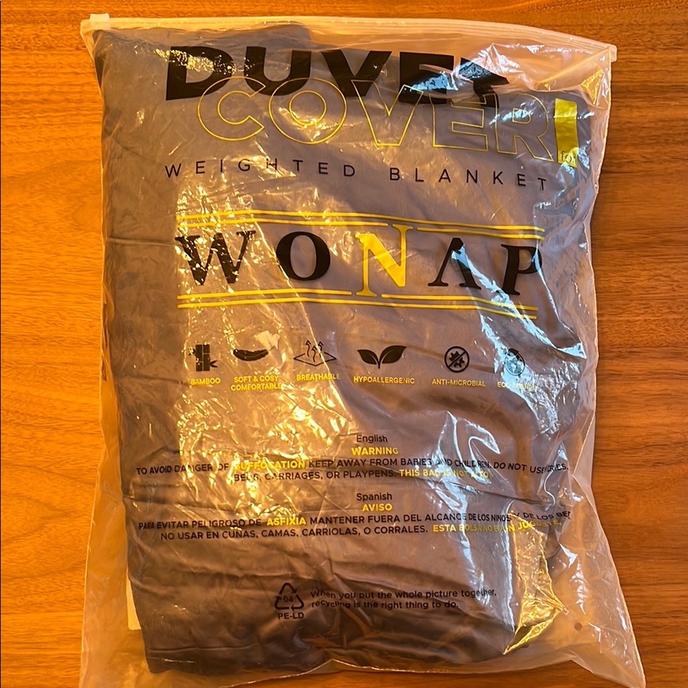 Grey Weighted Duvet Cover - Picture 2 of 6